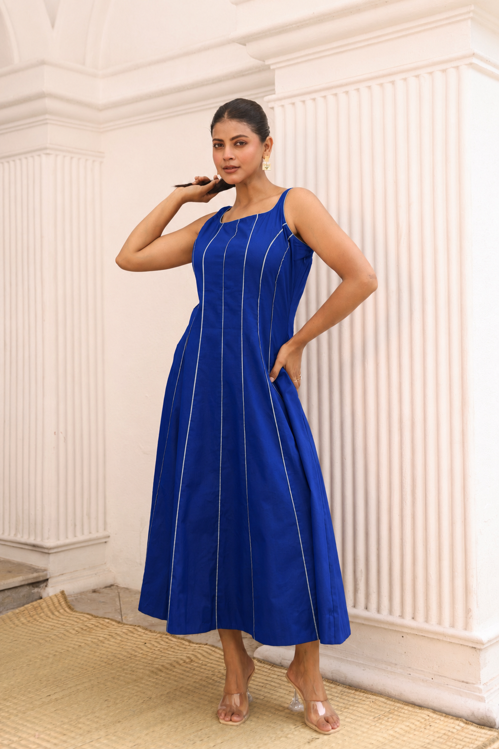 Royal Blue Ilara Organza Jacket with dress
