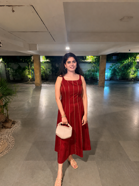 Ilara Dress in rust