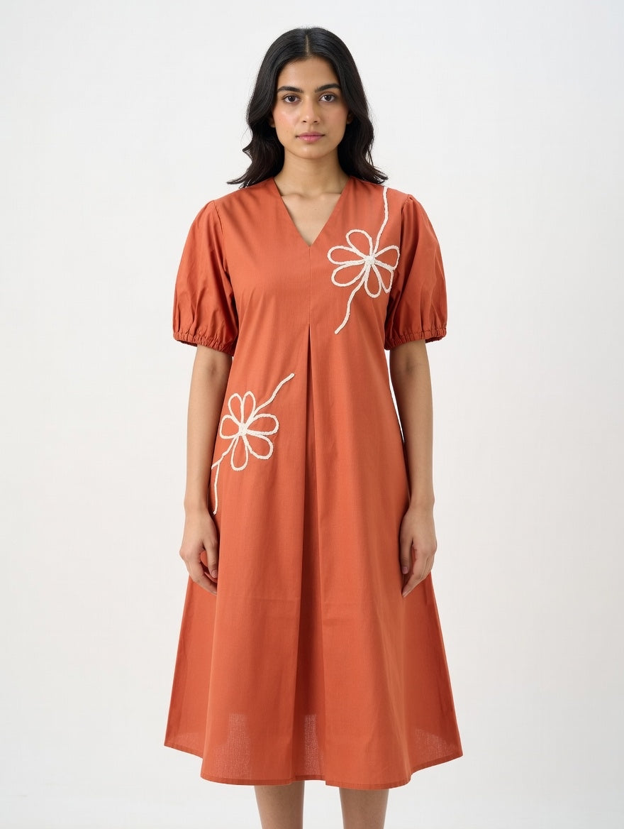 Peach Ria Dress