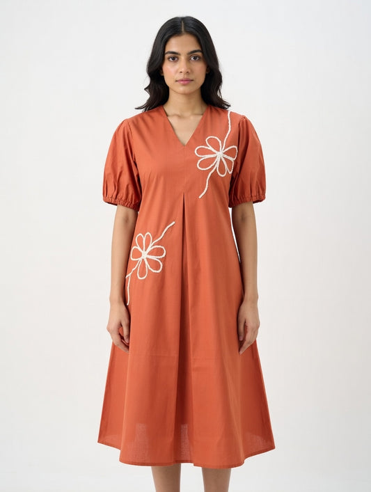 Peach Ria Dress
