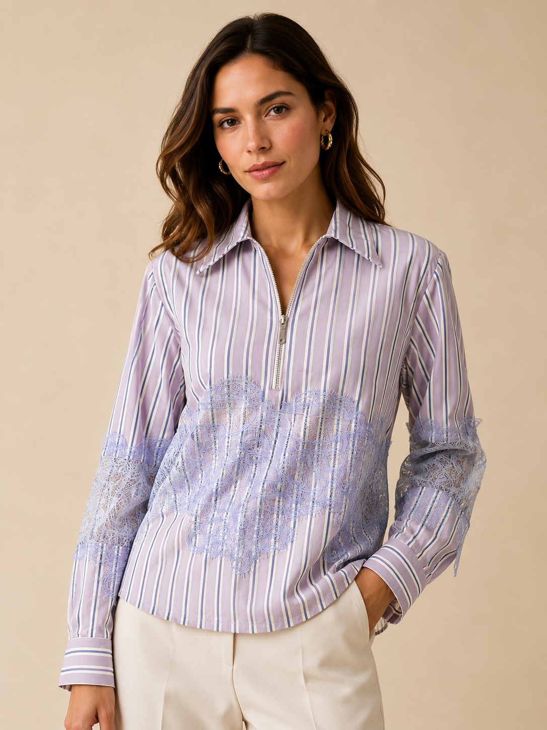 Lace lavender Shirt