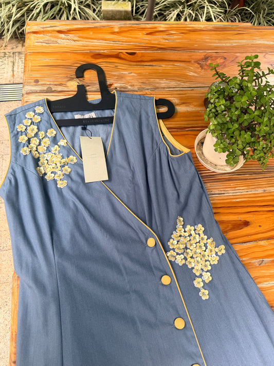 Solene Dress in blue