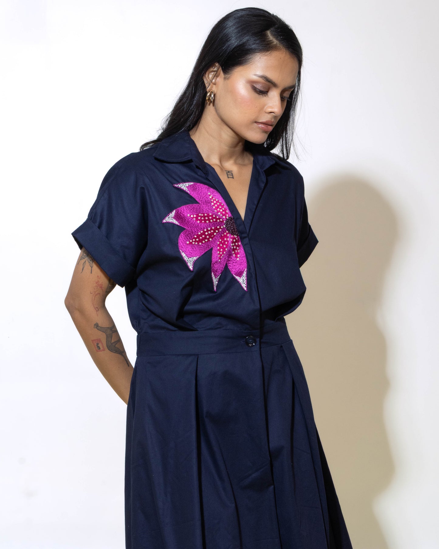 Trench Dress in Navy