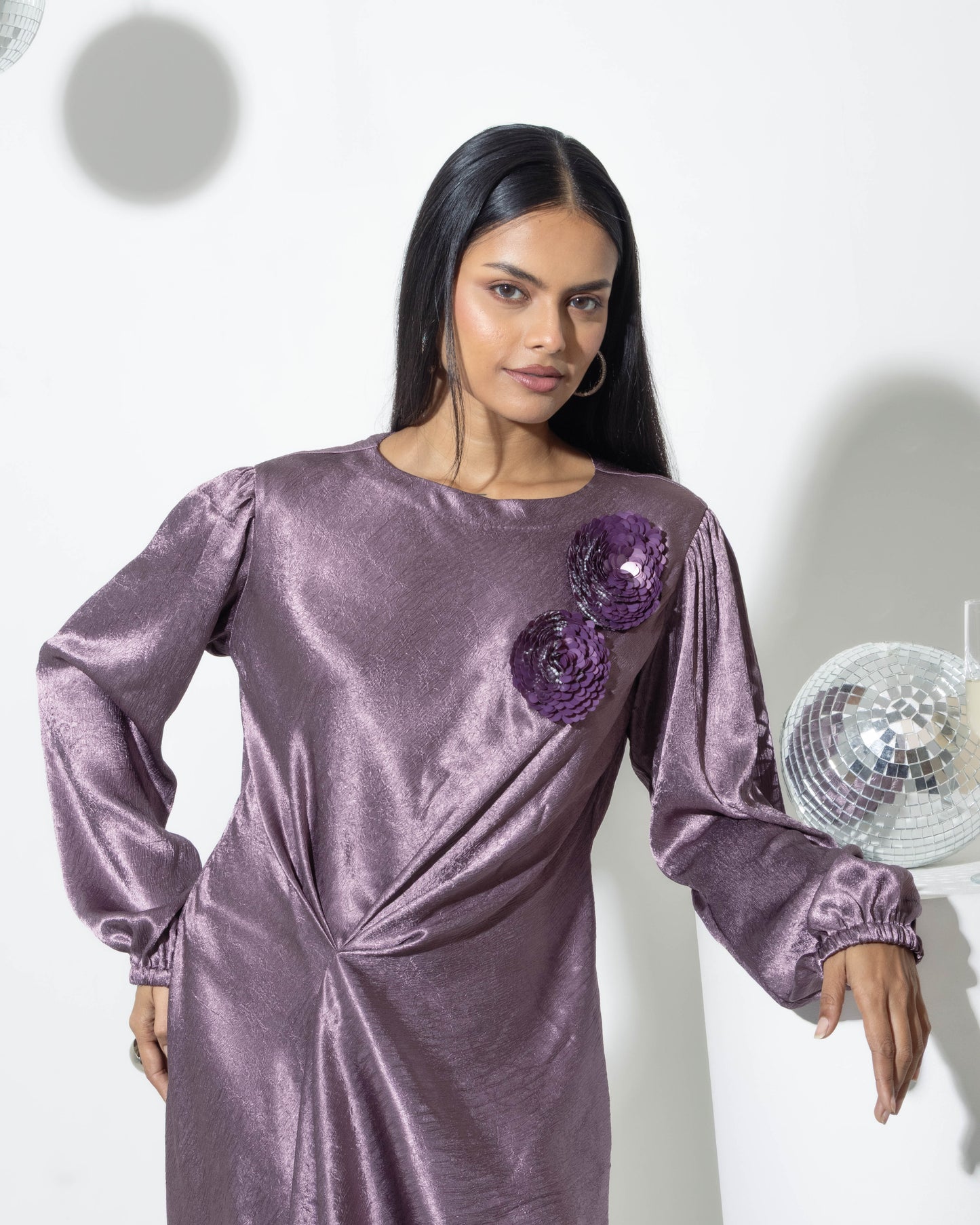 Amira Dress in Mauve