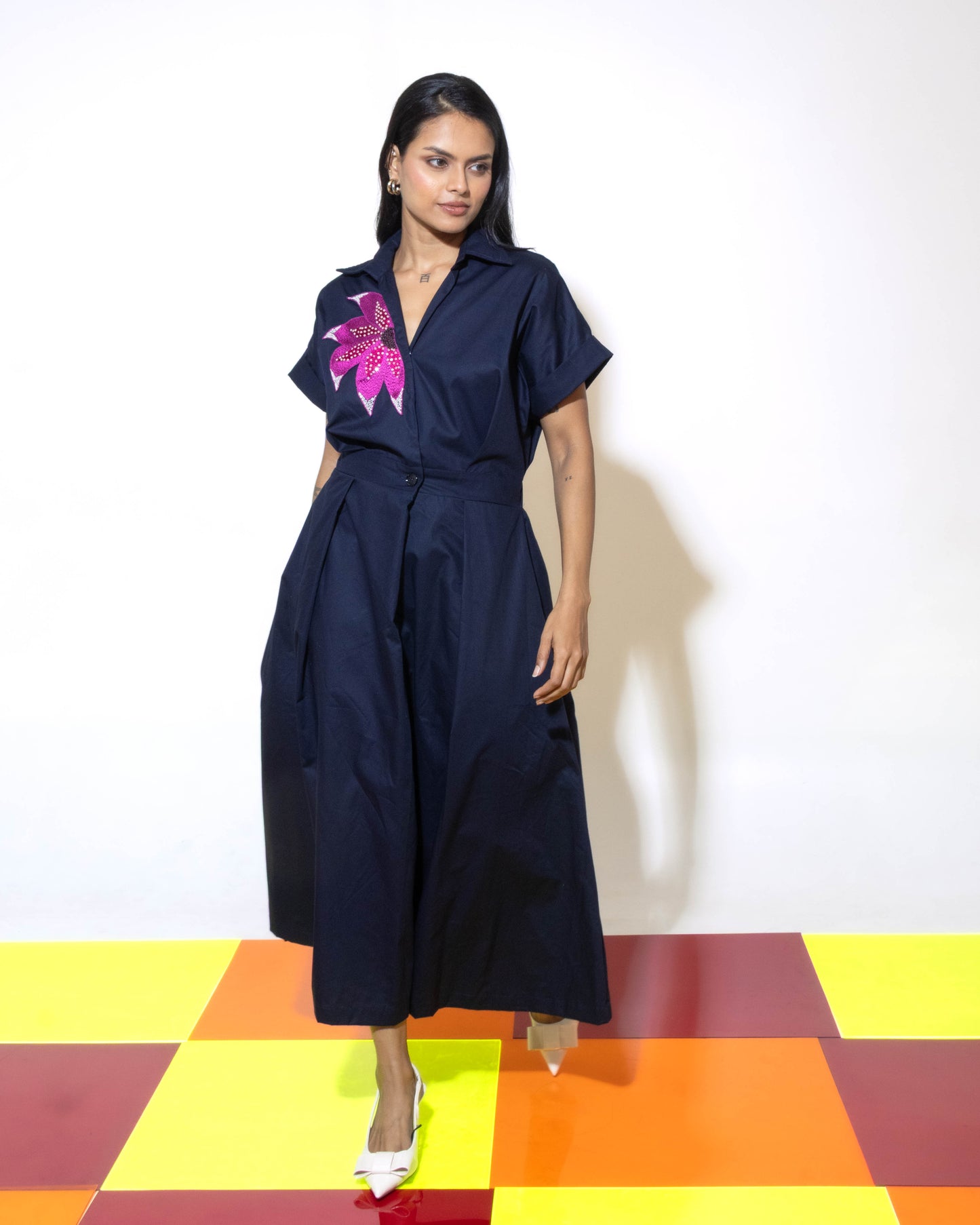 Trench Dress in Navy