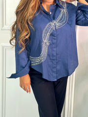 Rishika in Blue Luna Shirt