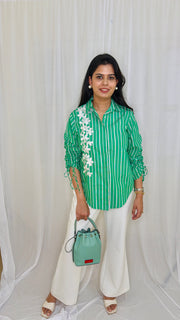 Green Stripe Shirt