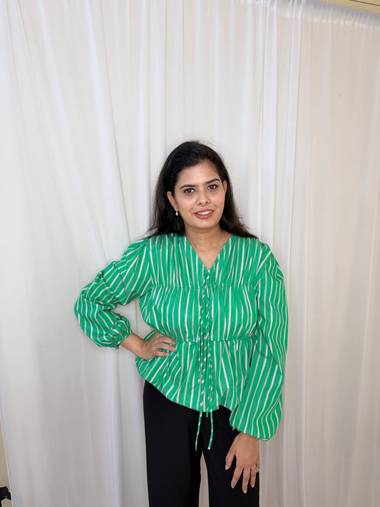 Green Stripe Top