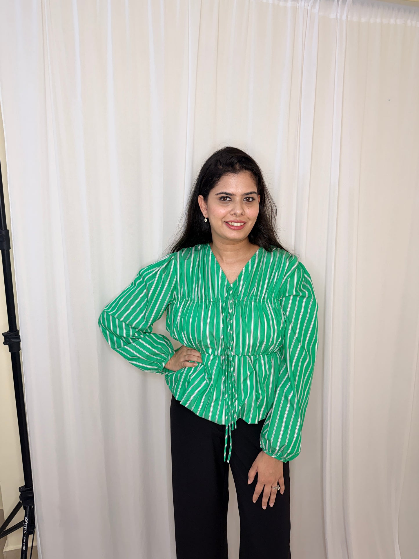 Green Stripe Top