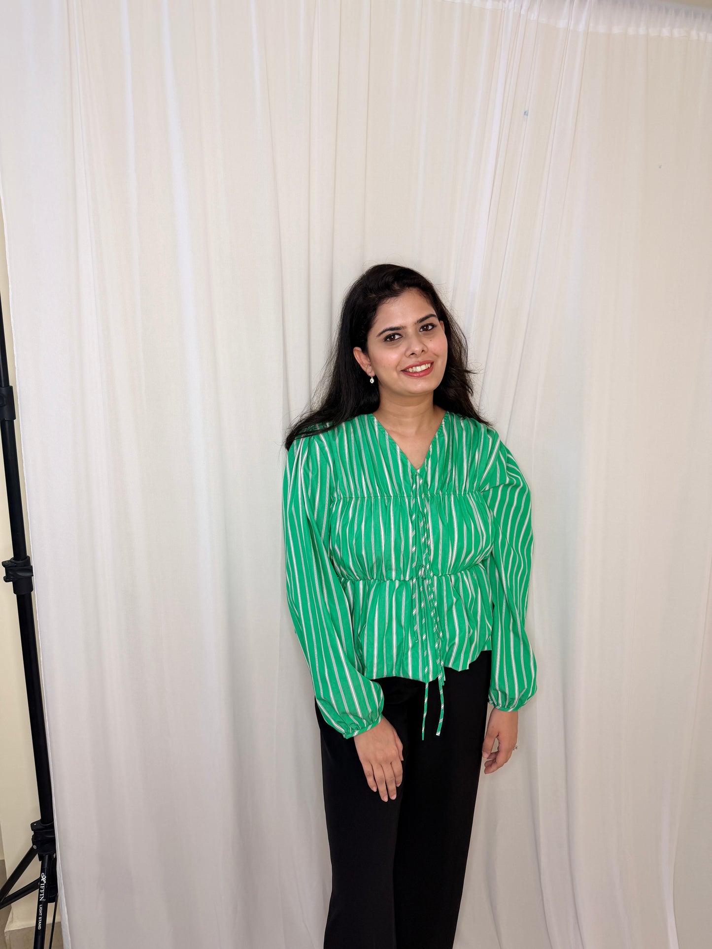 Green Stripe Top