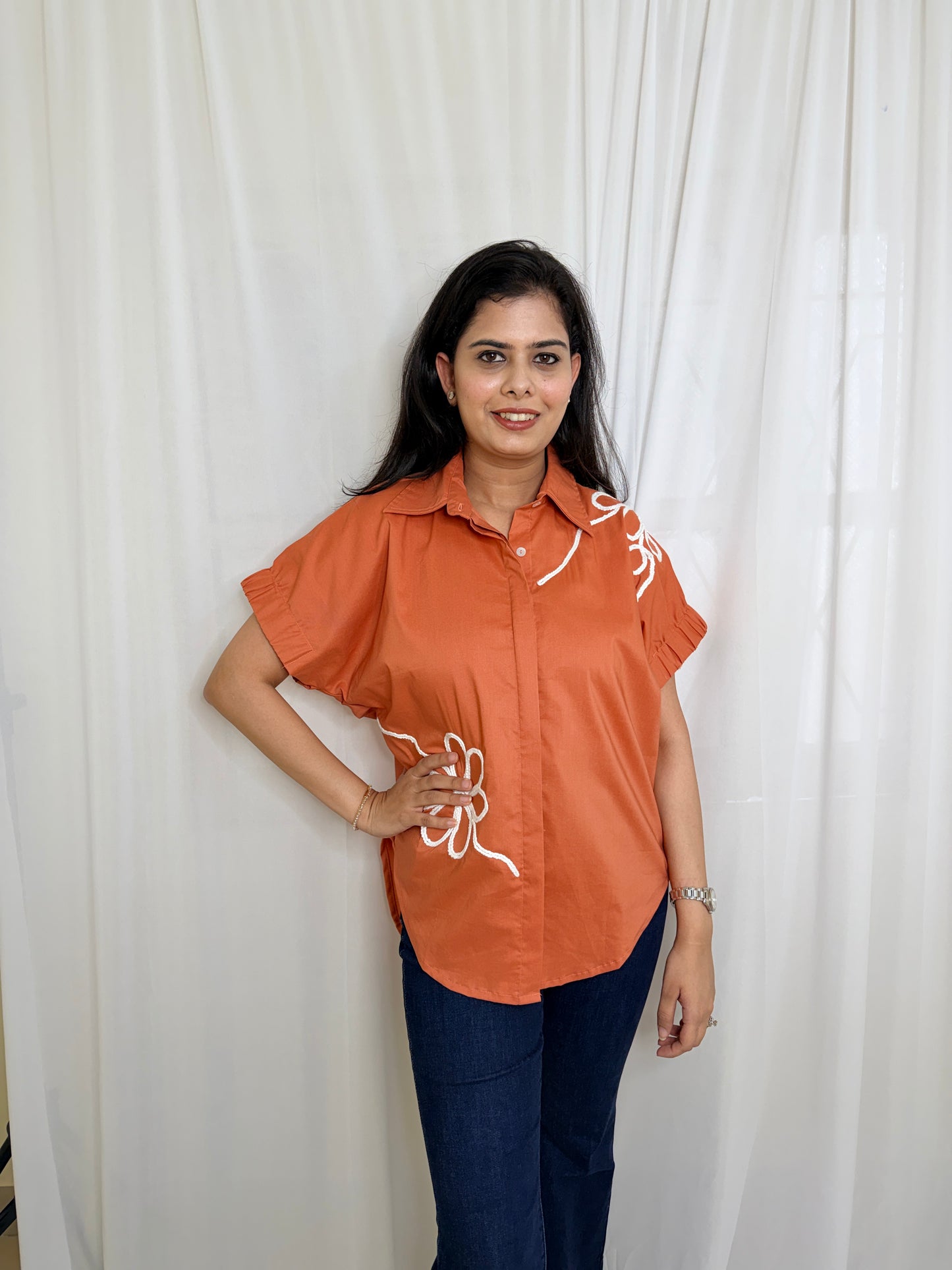 Florra Shirt in Peach
