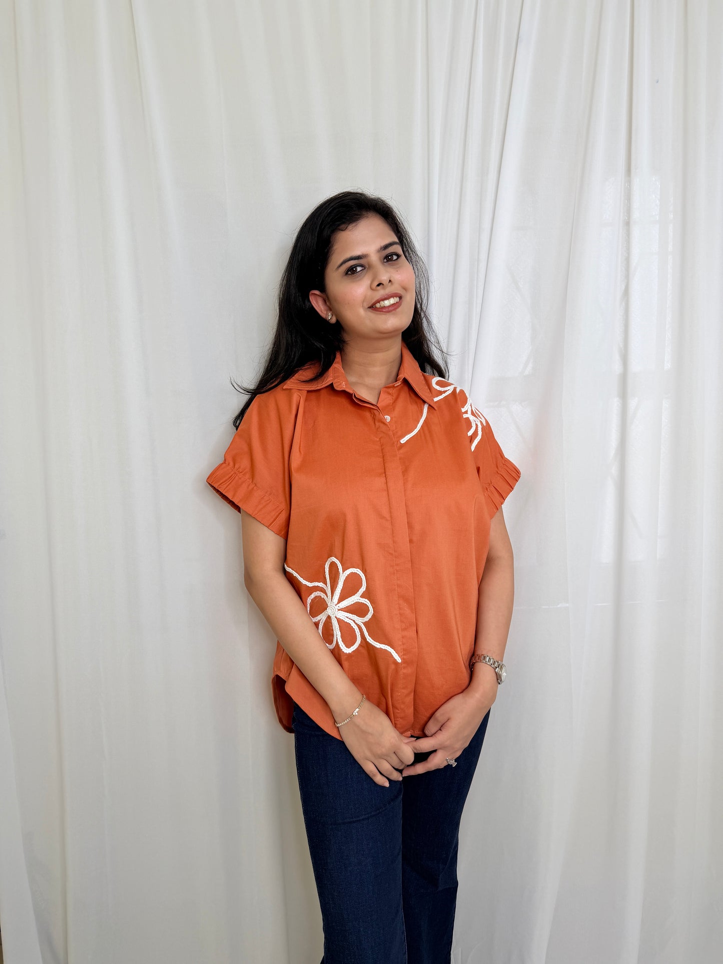Florra Shirt in Peach