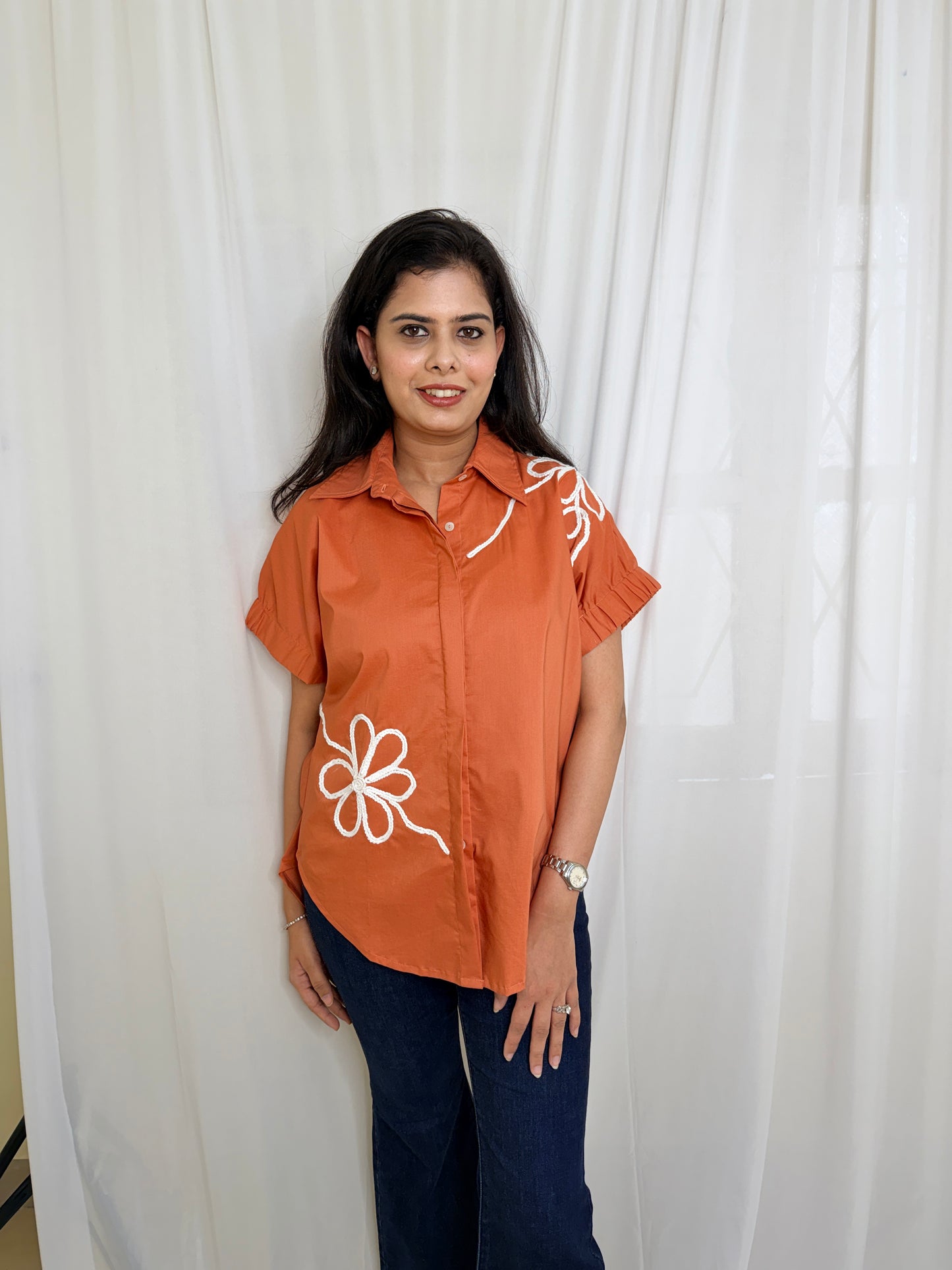 Florra Shirt in Peach