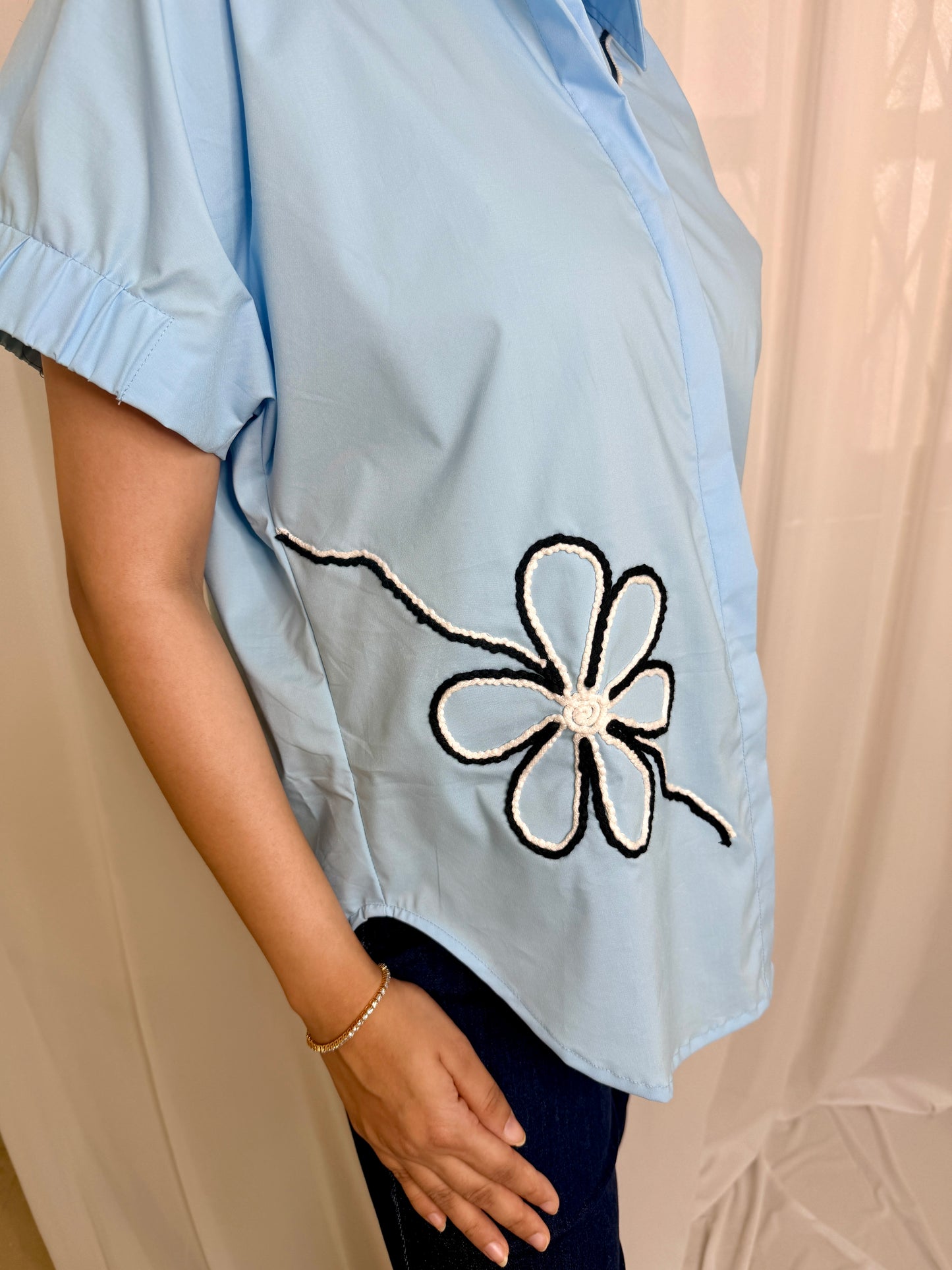 Florra Shirt in Powder Blue
