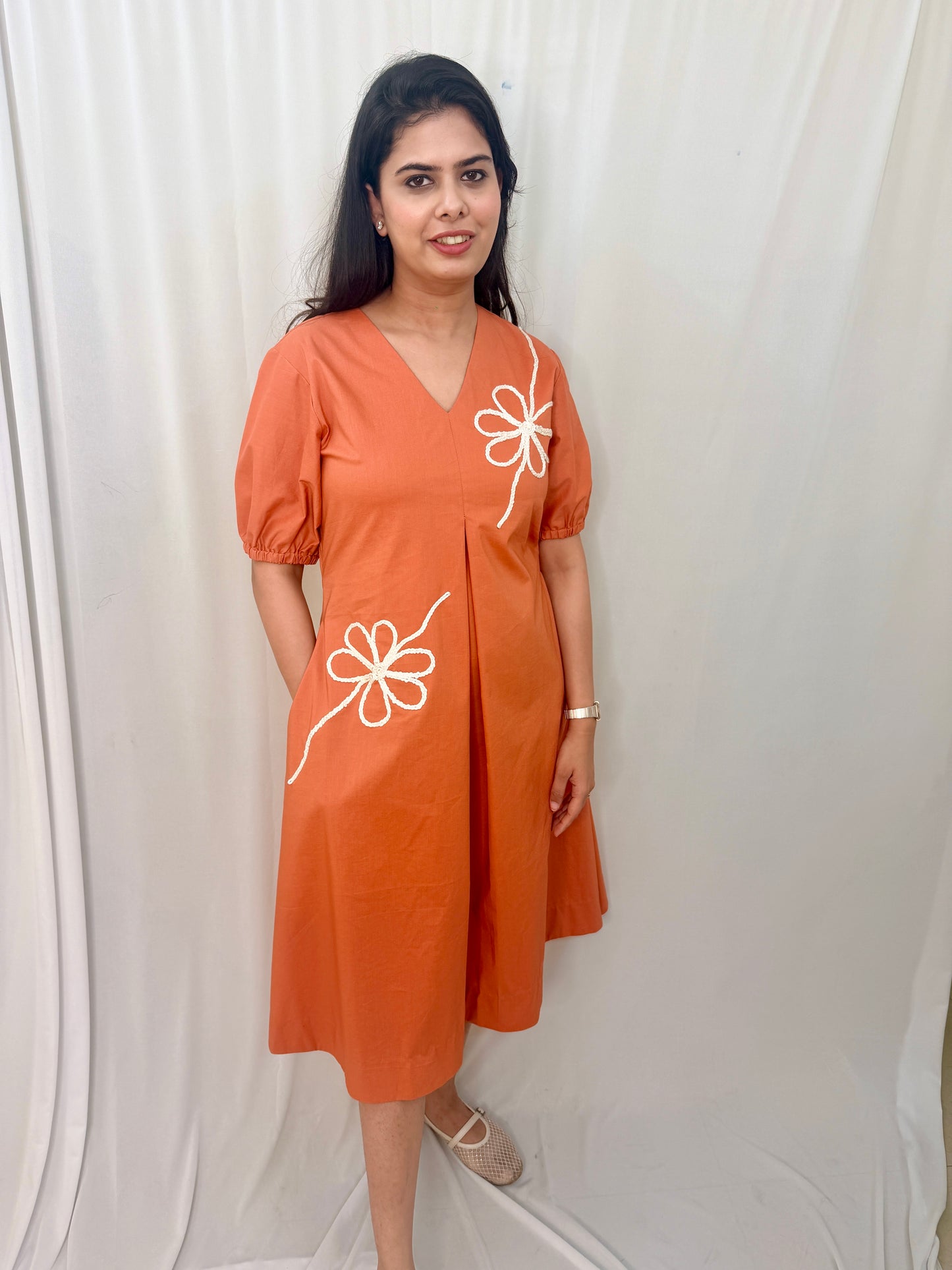 Peach Ria Dress