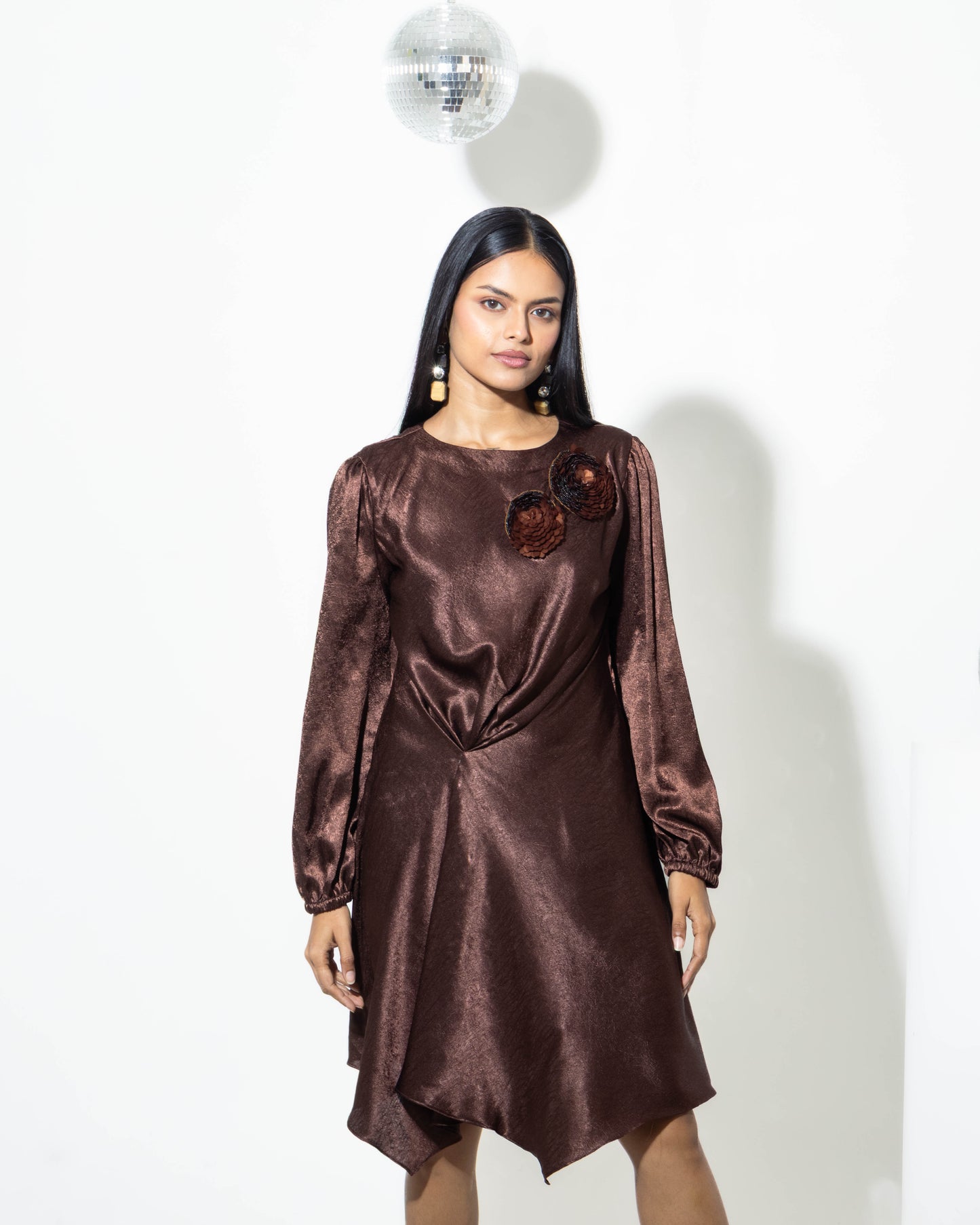 Amira Dress in Brown