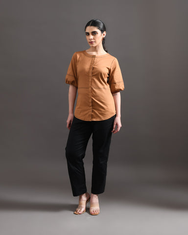 BROWN CELINE TOP