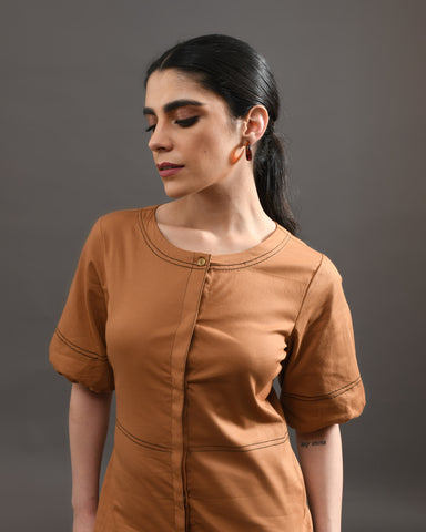 BROWN CELINE TOP