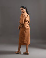 EMA DRESS (BROWN)