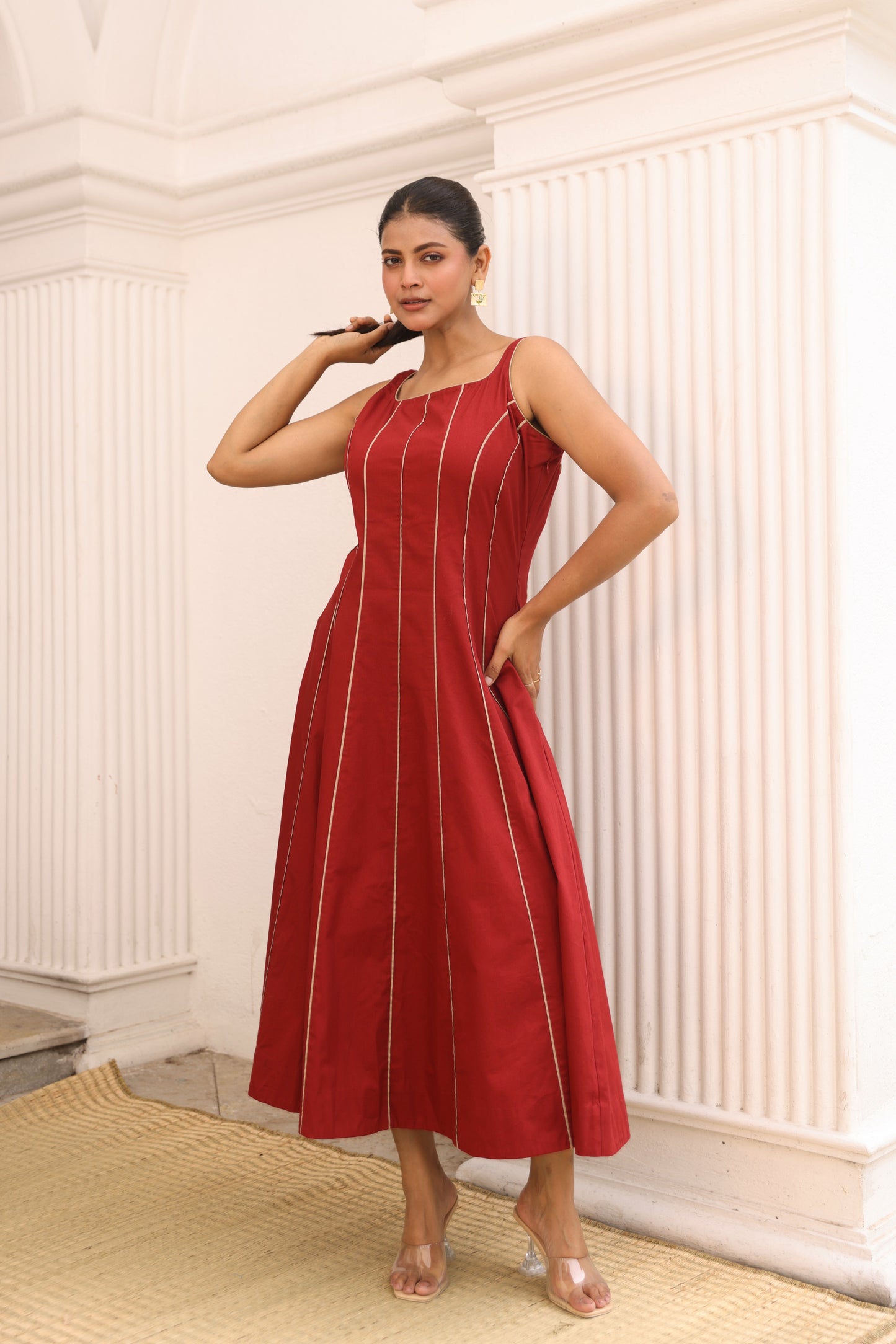 Ilara Dress in rust